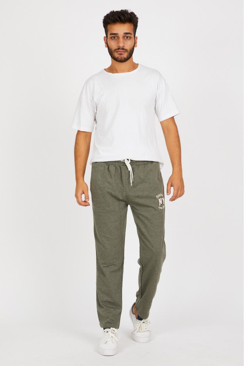 Twenty3 Erkek Düz Paça Nakışlı Eşofman Altı