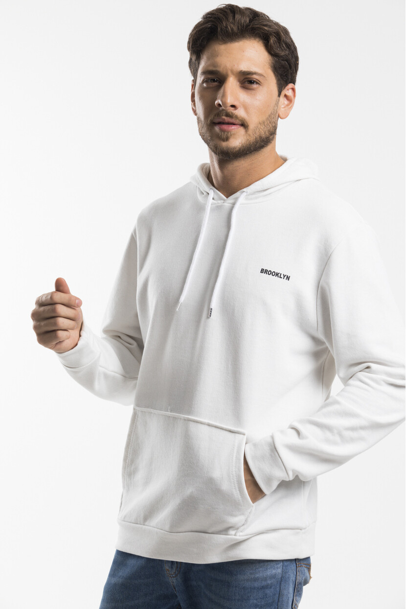 Twenty3  Erkek Kapuşonlu Kanguru Cepli Slim fit Brooklyn Sweatshirt 