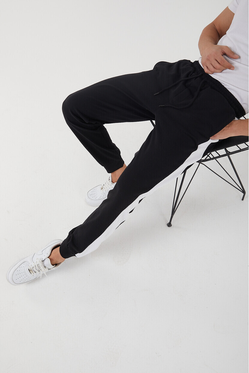 Twenty3 Erkek Regular Yan Panelli Paça Ribanalı Cepli Eşofman Altı