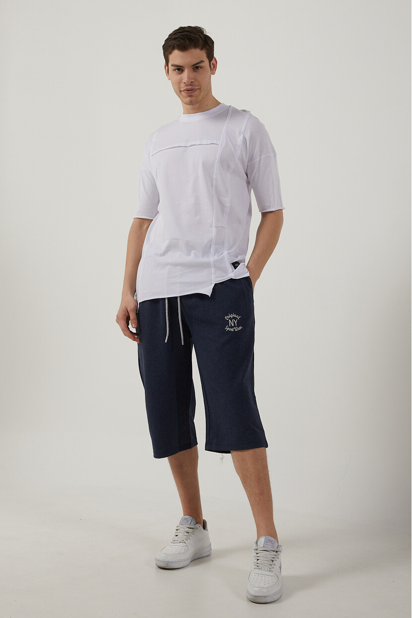 Twenty3 Erkek Uzun Düz Renk Örme Şort-Kapri