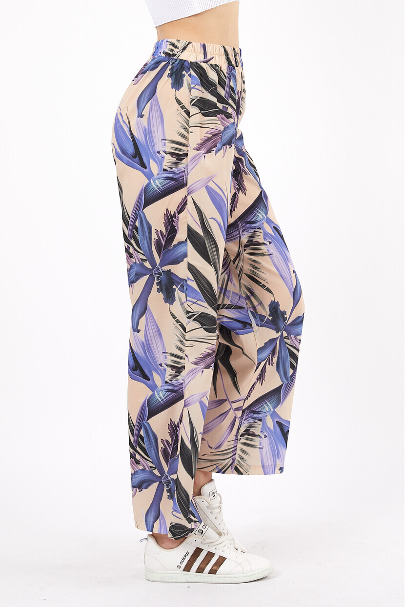 Twenty3 Kadın Yaprak Desenli Rahat Kesim Pantolon