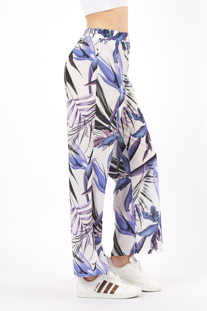 Twenty3 Kadın Yaprak Desenli Rahat Kesim Pantolon