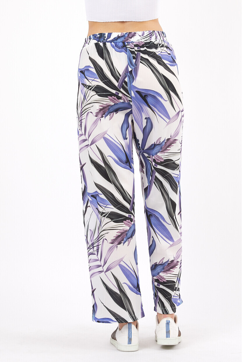 Twenty3 Kadın Yaprak Desenli Rahat Kesim Pantolon