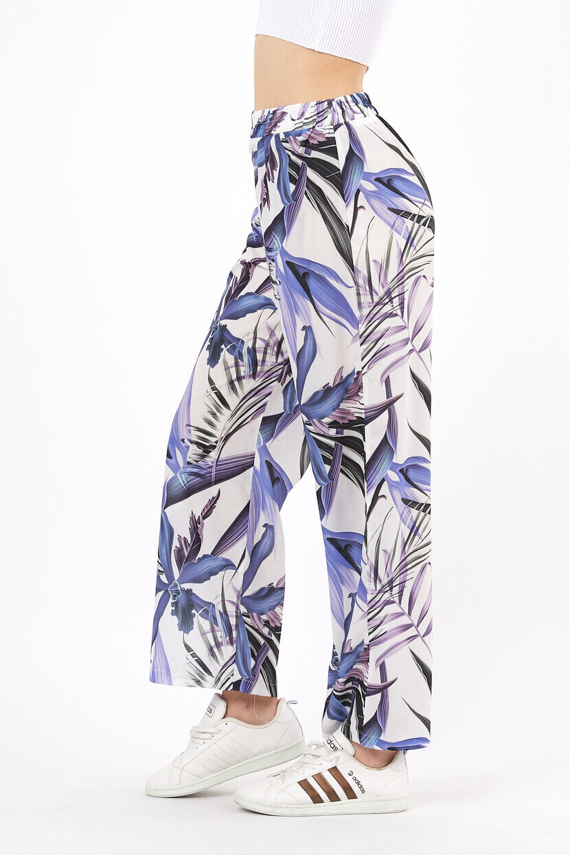 Twenty3 Kadın Yaprak Desenli Rahat Kesim Pantolon