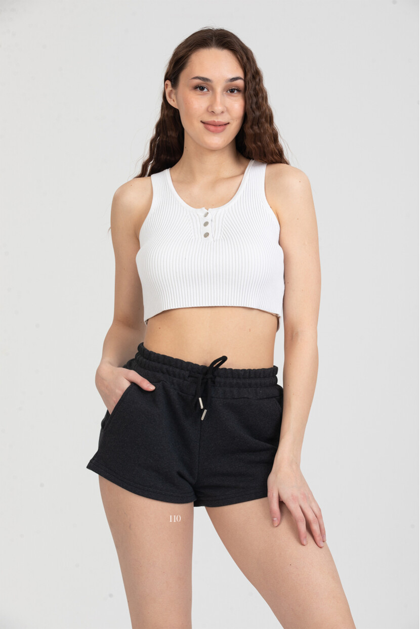 Twenty3 Kadın Beli Lastikli Basic Kısa Cepli Şort