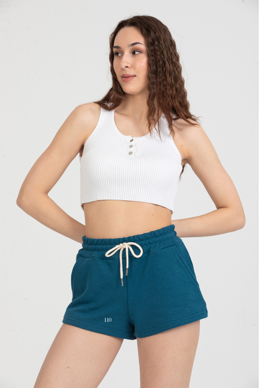 Twenty3 Kadın Beli Lastikli Basic Kısa Cepli Şort