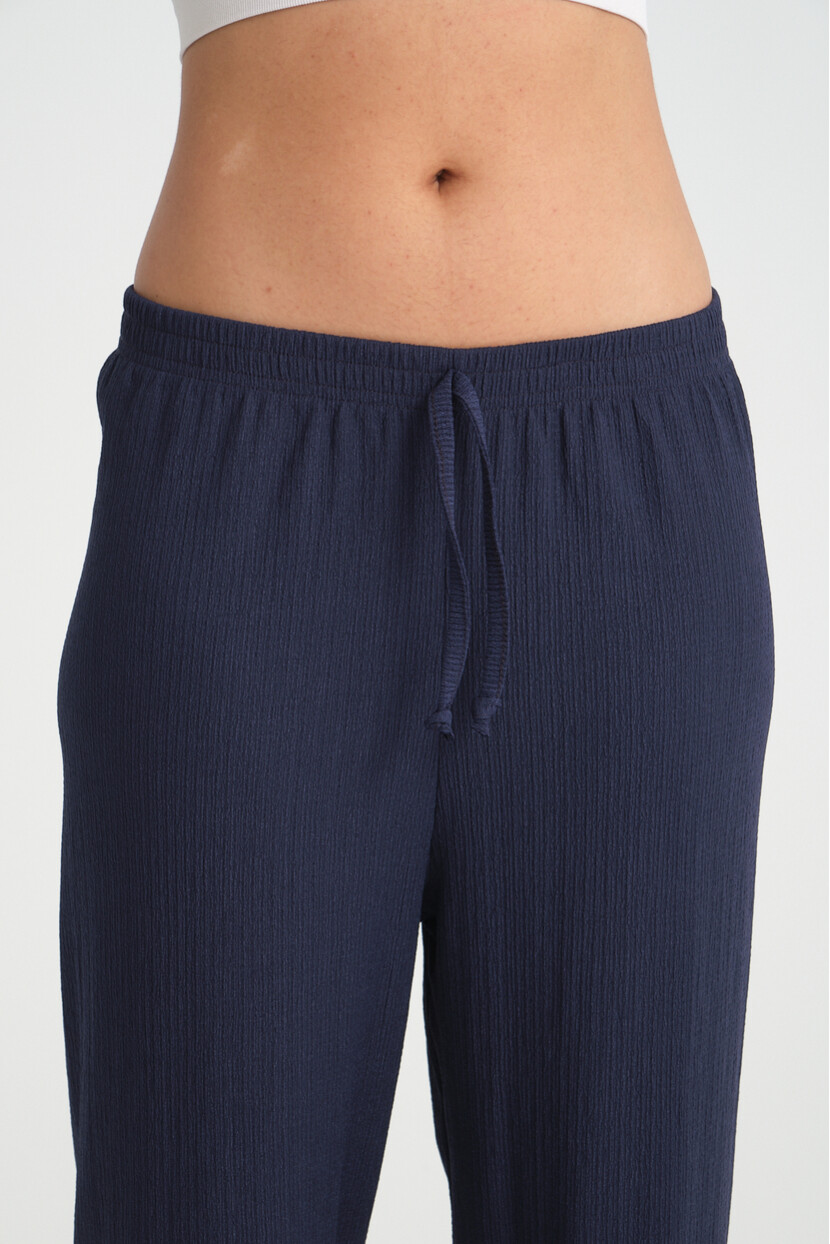 Twenty3 Kadın Beli Lastikli Yazlık Bol Paça Krep Uzun Pantolon