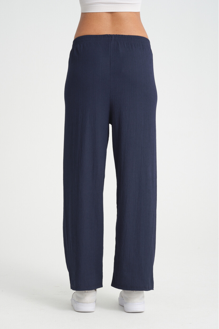 Twenty3 Kadın Beli Lastikli Yazlık Bol Paça Krep Uzun Pantolon