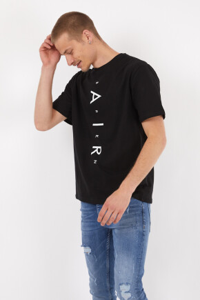 Twenty3 Erkek Basic Oversize Air Baskılı Kısa Kol T-Shirt