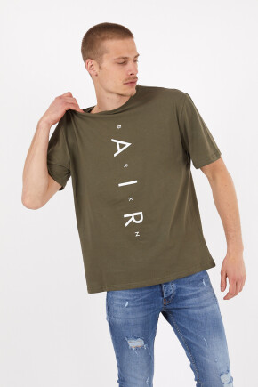 Twenty3 Erkek Basic Oversize Air Baskılı Kısa Kol T-Shirt