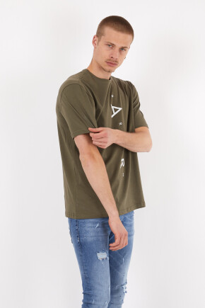 Twenty3 Erkek Basic Oversize Air Baskılı Kısa Kol T-Shirt