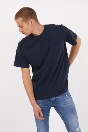 Twenty3 Erkek Basic Oversize Sıfır Yaka Cepli T-Shirt