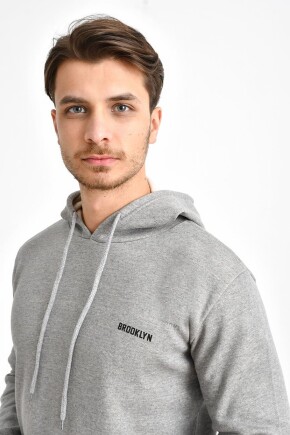 Twenty3  Erkek Kapuşonlu Kanguru Cepli Slim fit Brooklyn Sweatshirt 