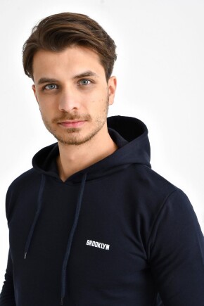 Twenty3  Erkek Kapuşonlu Kanguru Cepli Slim fit Brooklyn Sweatshirt 