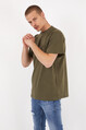 Twenty3 Erkek Basic Oversize Sıfır Yaka Cepli T-Shirt