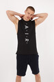 Twenty3 Erkek Basic Rahat Kesim Air Baskılı Kolsuz T-Shirt